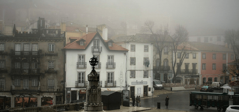 Beautiful foggy Sintra in Portugal