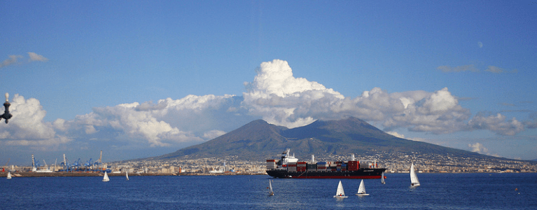 Naples city panorama