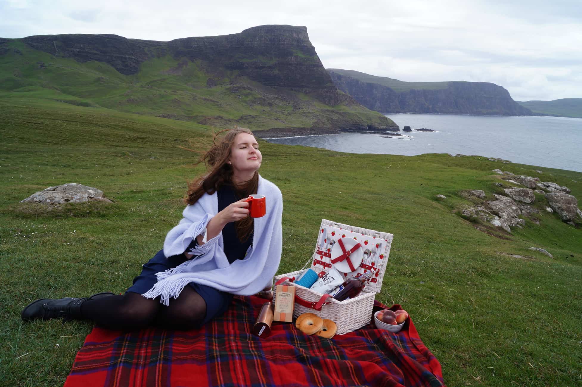 Picnic at the Neist Point, The Isle of Skye, Scotland