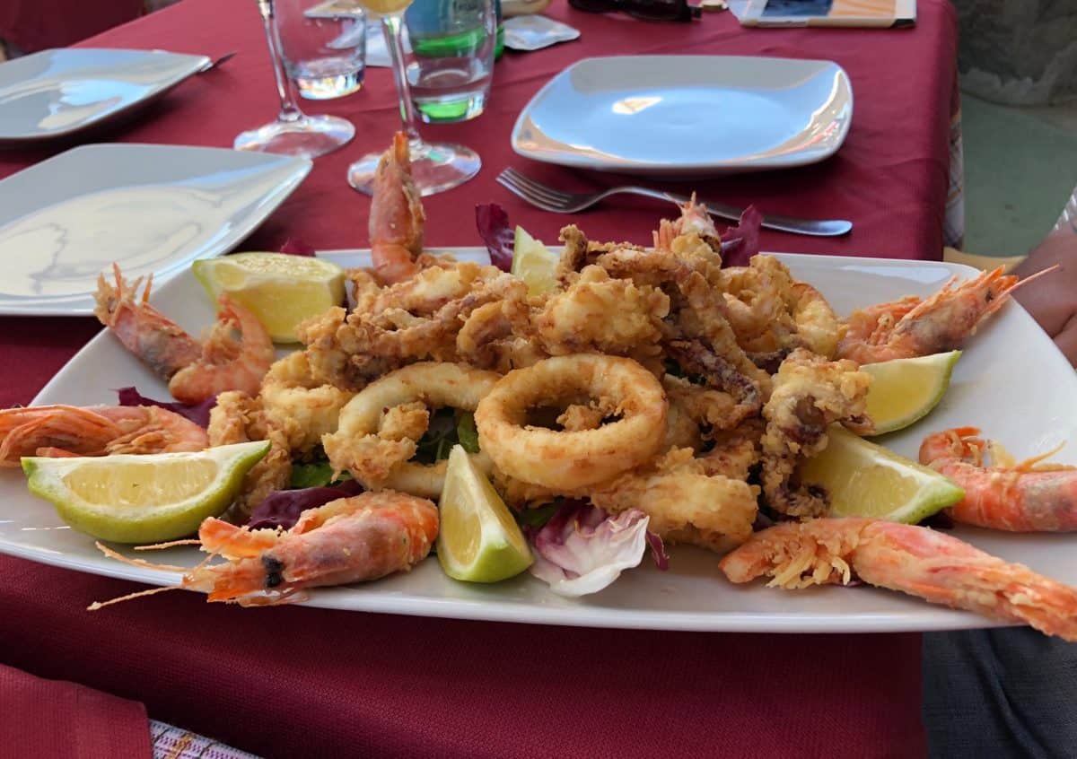 Seafood in Ischia, Italy