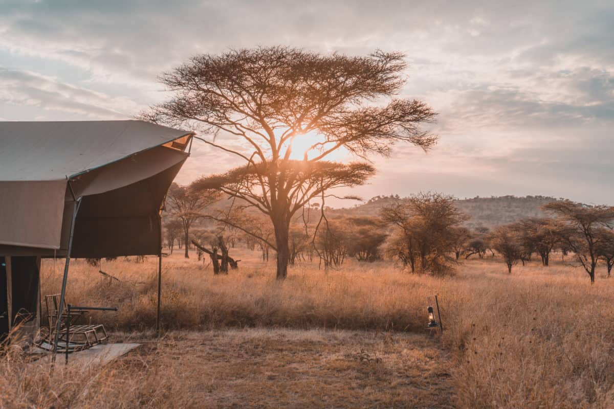 Staying in a luxury tented camp in Serengeti