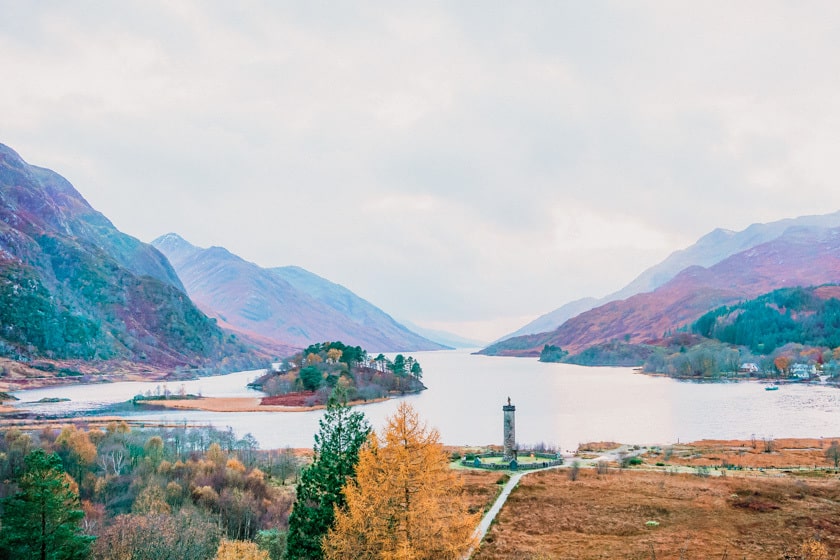 Scottish Highlands in November, road trip in Scotland in Autumn