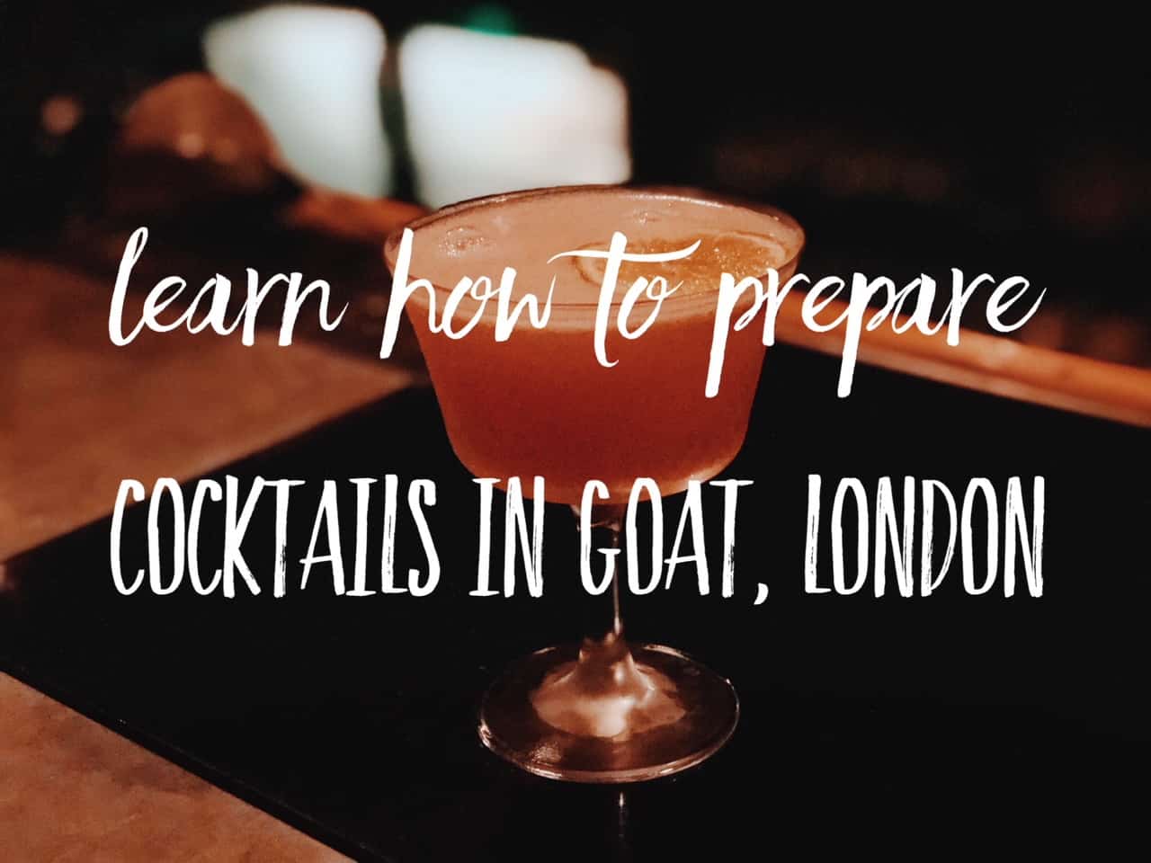 Hemingway-inspired cocktail-making class in Goat, London