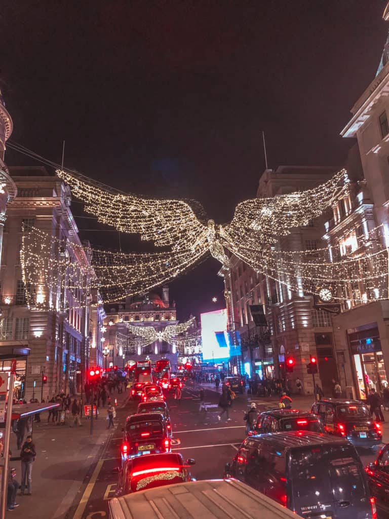 Regent street - best Christmas lights in London
