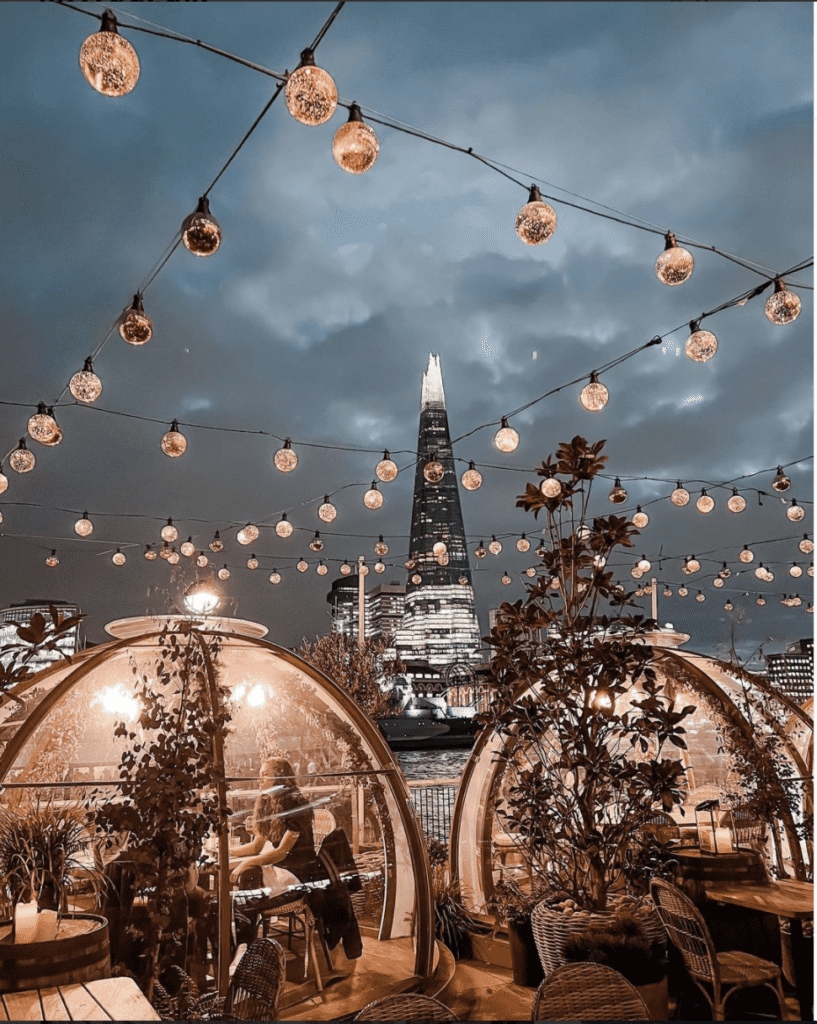 Coppa Club Tower Bridge - best Christmas photo spots in London