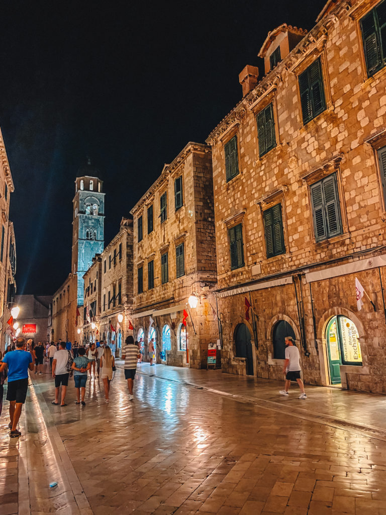 Dubrovnik at night. 10 days in Croatia