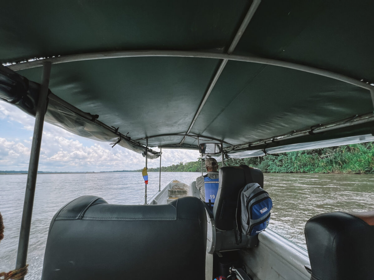 Speedboat to Amazon Lodge in Ecuador