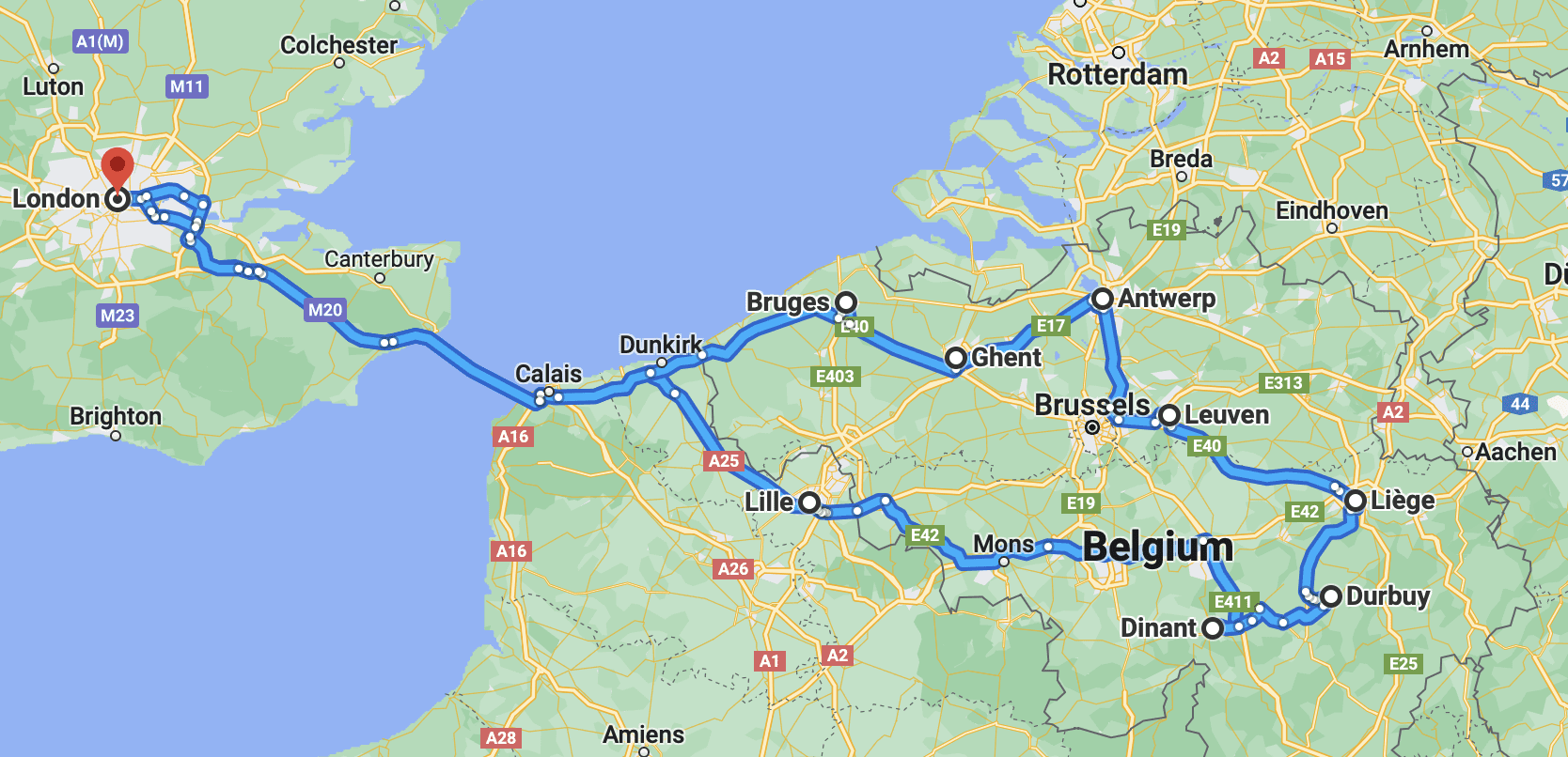 3 Days in France And Belgium By Car Road Trip Itinerary